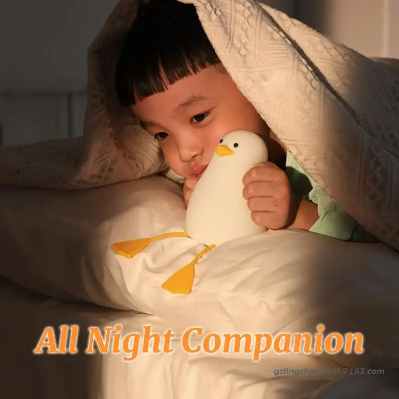 P8DE милый мультяшный ночник в форме чайки с сенсорным управлением USB