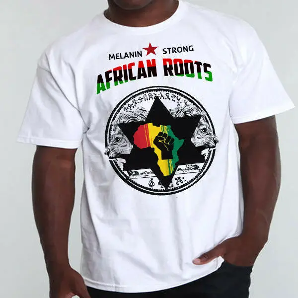 Африканская футболка Black History Wakanda Zulu Kemet Melanin VII TEE|Мужские футболки| |