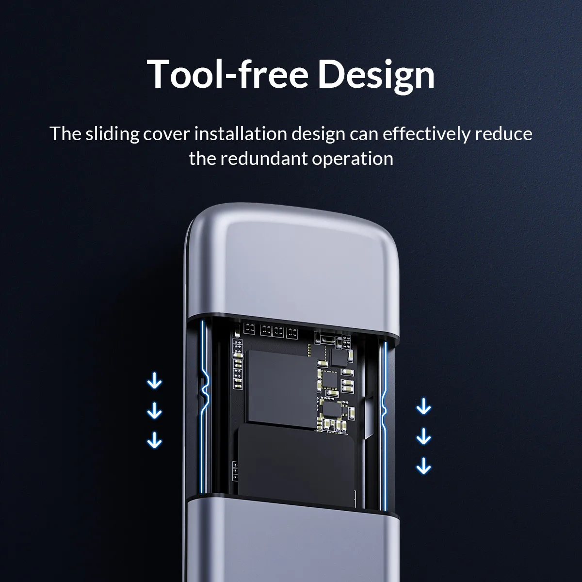 Чехол ORICO M2L2 NVMe для жёсткого диска M.2 на USB Type C 3.1 чехол из алюминиевого сплава NVME PCIE