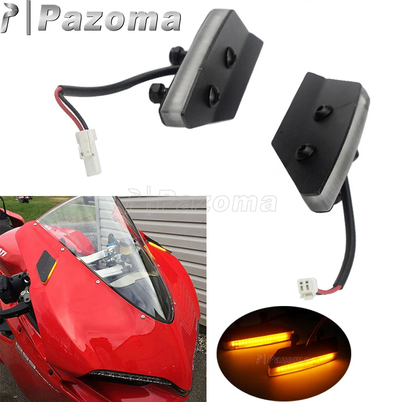 Plug and Play черный зеркальный блок выключен светодиодный сигнал поворота для Ducati 959/1299 Panigale мотоцикл светодиодный индикатор поворота мигалка