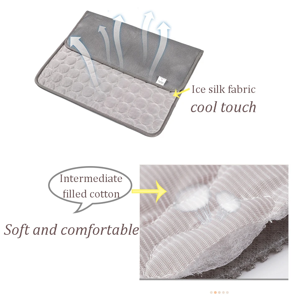 Охлаждающий коврик для собак самоохлаждающийся домашних животных из ледяного