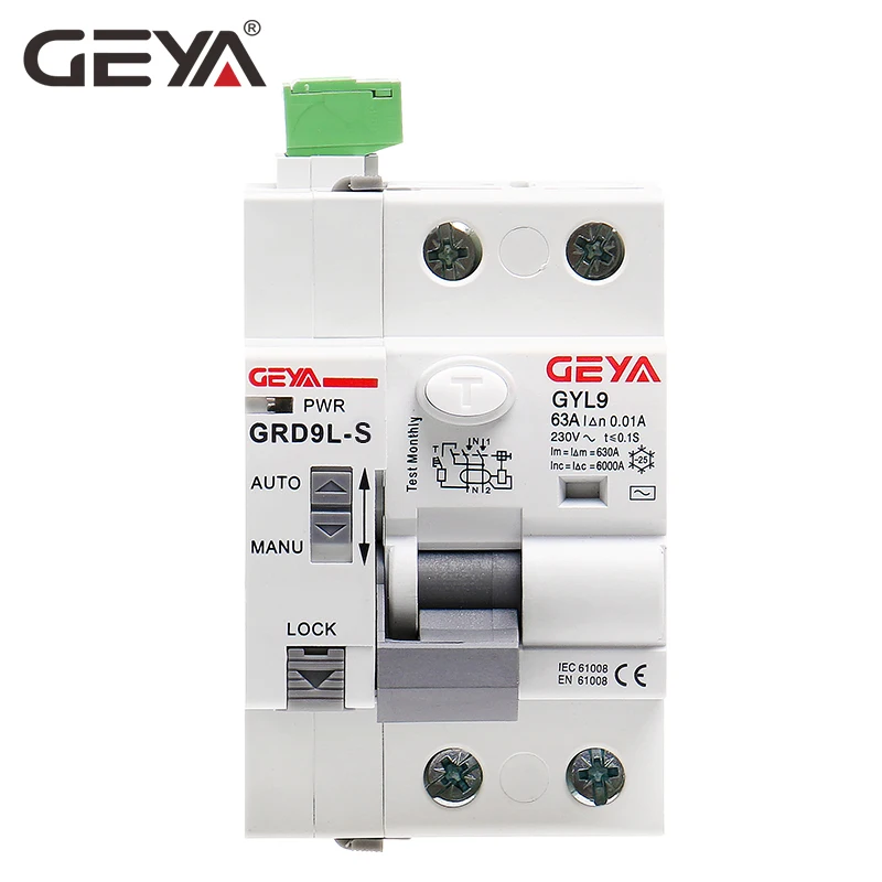 GEYA GRD9L S RCCB выключатель цепи с интерфейсом RS485 2P 25A 40A 63a 30 мА 100 300 RCD|Автоматические