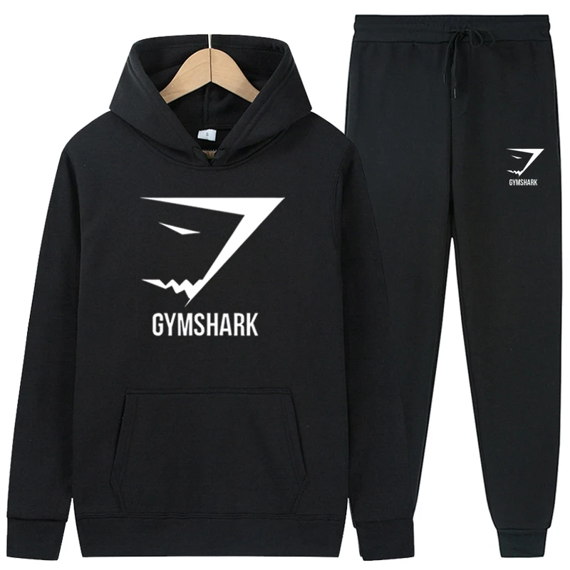 Мужской повседневный комплект из 2 предметов куртка с капюшоном модный мужской