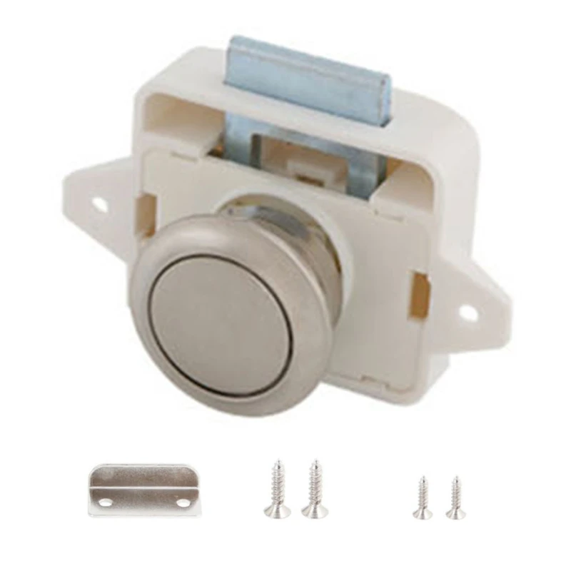 

15-18mm Thickness Mini Push Button Lock Easy Installation Parts Practical Marine Furniture Lock Replacement 964B