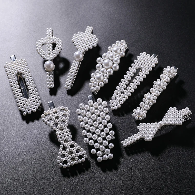 BYSPT модные хрустальные стразы жемчужные в форме сердца банта заколки для девочек