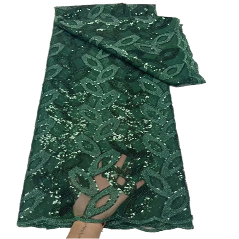 Hot Sell royal blue Africa Sequins Lace Fabric Top Quailty African Embroidery Net For Woman FYU78 | Дом и сад