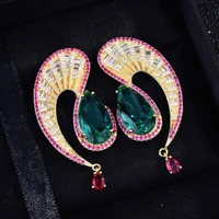 qtt ladies earrings 2022 unusual earrings water drop aaa cz earrings fashion earrings simple earrings geometric earrings jewelry