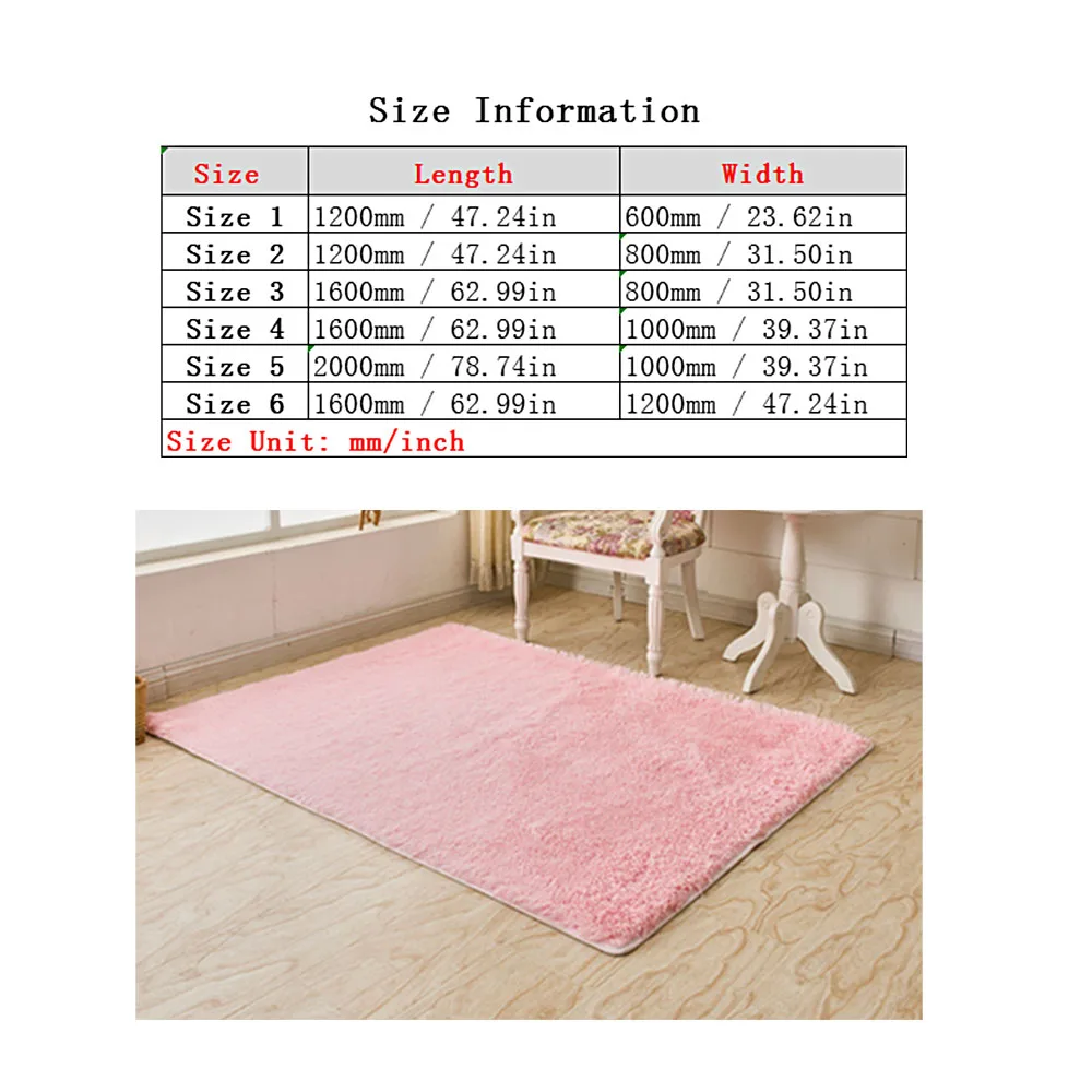 Прямоугольный ковер коврики напольный коврик ультрамягкий Пушистый Ковер для