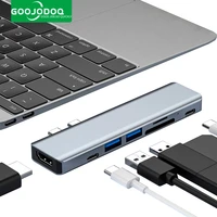 usb type c hub usb c to hdmi compatible dock station usb 3 0 tf sd reader pd 100w charger for macbook proair m1 type c splitter