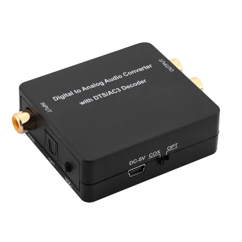 Цифро аналоговая Опора аудио конвертера DTS AC3 5.1CH к 2.0ch декодер SPDIF оптический