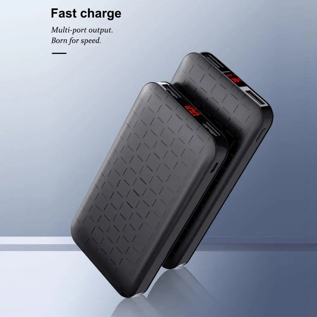 Hoco 20000mAh портативное зарядное устройство с двумя USB быстрой зарядкой мобильное