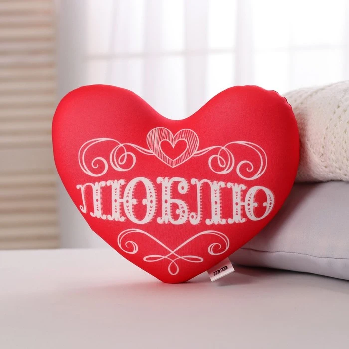 Подушка антистресс Люблю сердце узоры|Декоративные подушки| |