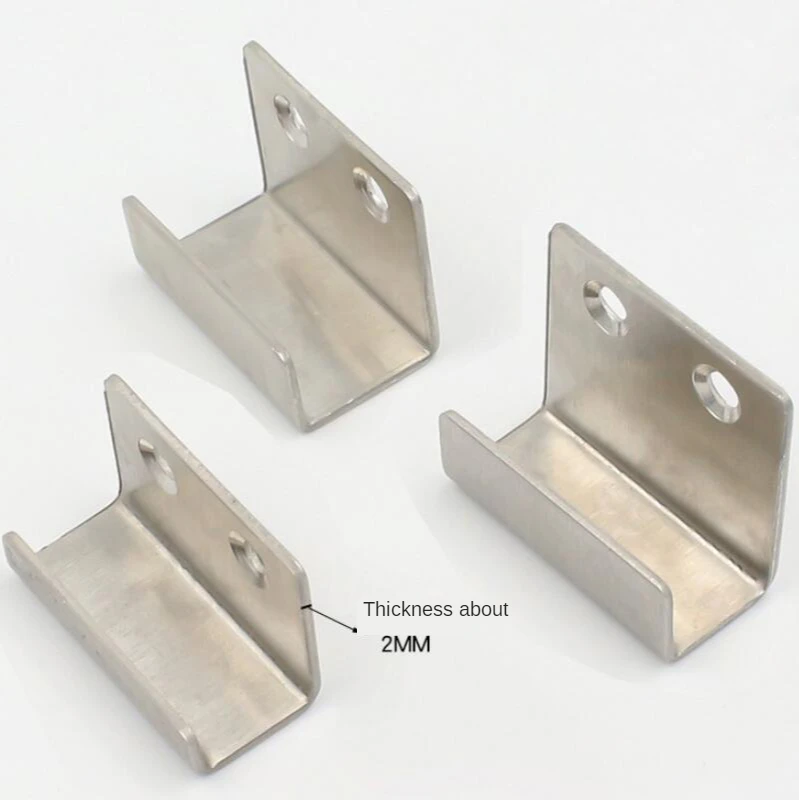 

2 Pcs Stainless Steel Hanging Hook Code Ceramic Tile Display Buckle U-shape Corner Brackets Joint Fastener Wall Support