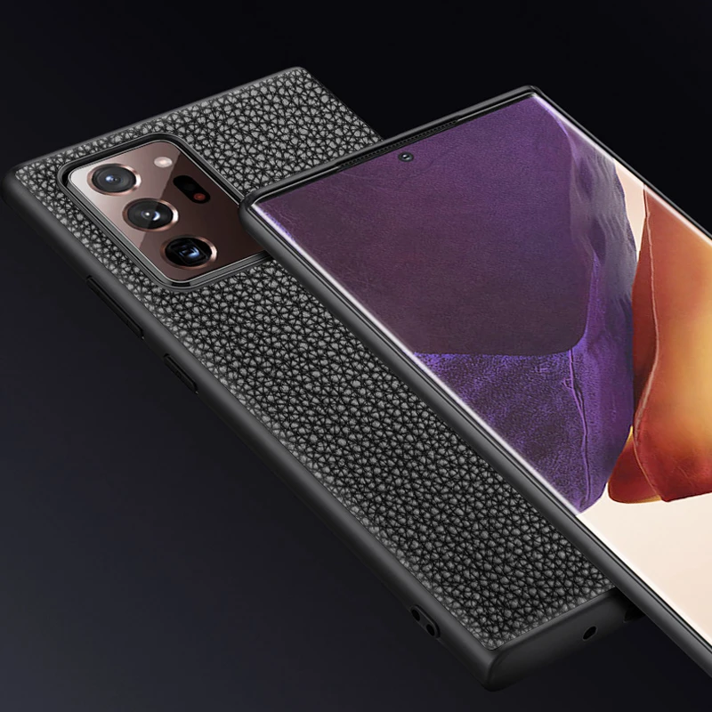 

For Samsung Galaxy Note 20 Case For Samsung Galaxy Note 20 Ultra Luxury Genuine Leather back shell Case Note20 Bag Cover