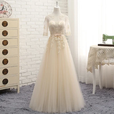 long 5608 MNZ-5608# три стиля длинных средних коротких розовый с аппликацией весенние кружевные платья подружки невесты свадебные вечерние платья для выпускного вечера - Цвет: long 5608