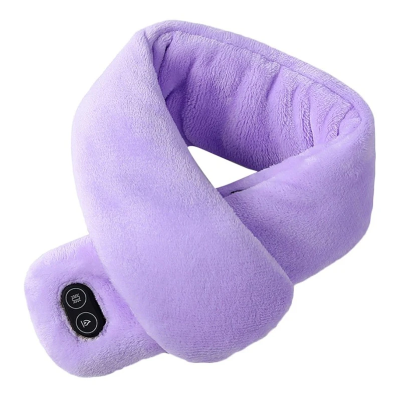 

Winter USB Electric Heated Scarf Fuzzy Vibration Massage Neckerchief Shawl Wrap 649C