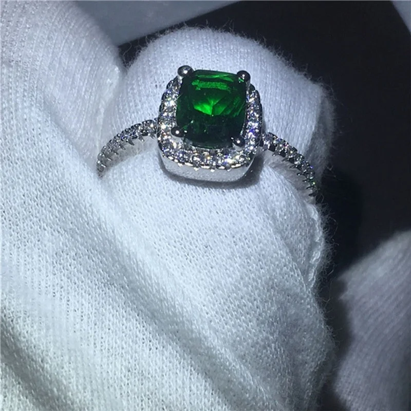 кольцо женское Романтическое модное зеленое свадебные украшения вечерние шения