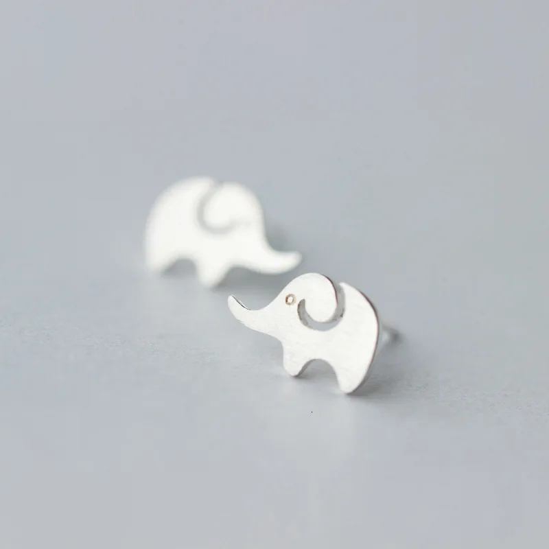 925 Real. Sterling Silver Cute Elephant Lover Themed 925-sterling-silver-Jewelry Stud Earrings | Украшения и аксессуары