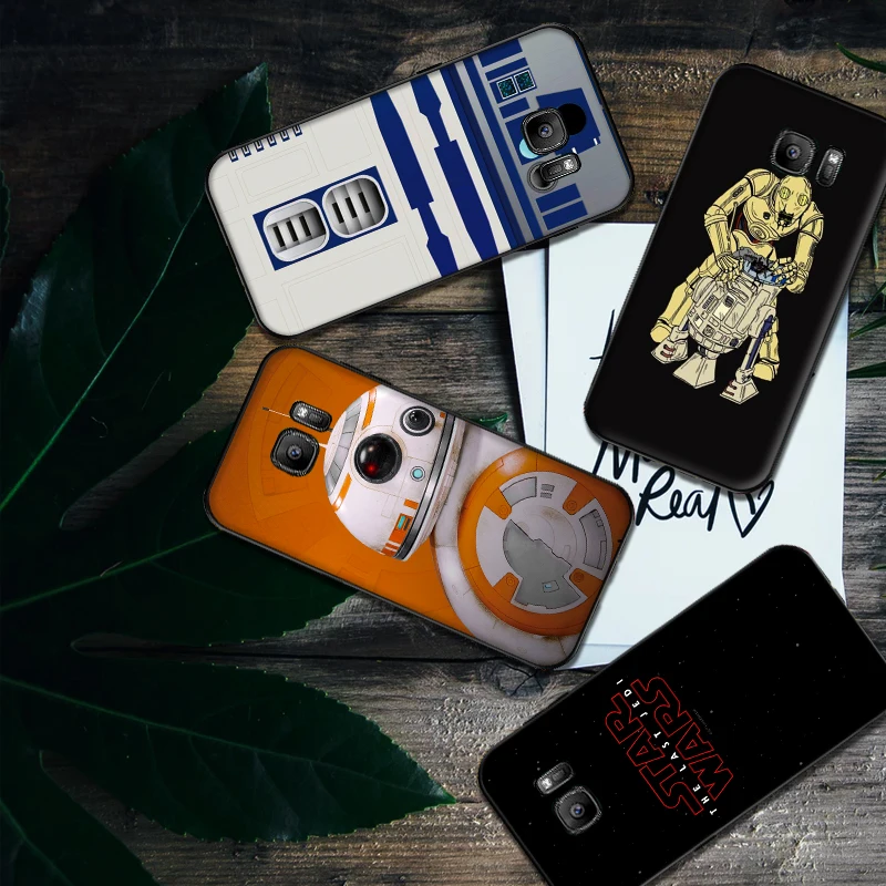Мягкий силиконовый чехол для телефона с мультяшным роботом r2d2 samsung Galaxy S6 S8 Edge S7 S9