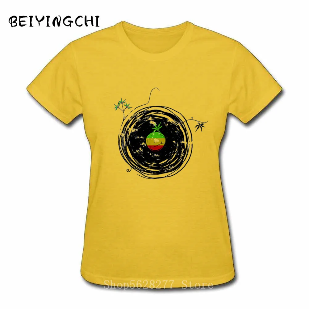 2018 летняя футболка мужские топы спиннинг с виниловой пластиной-Ретро музыка DJ