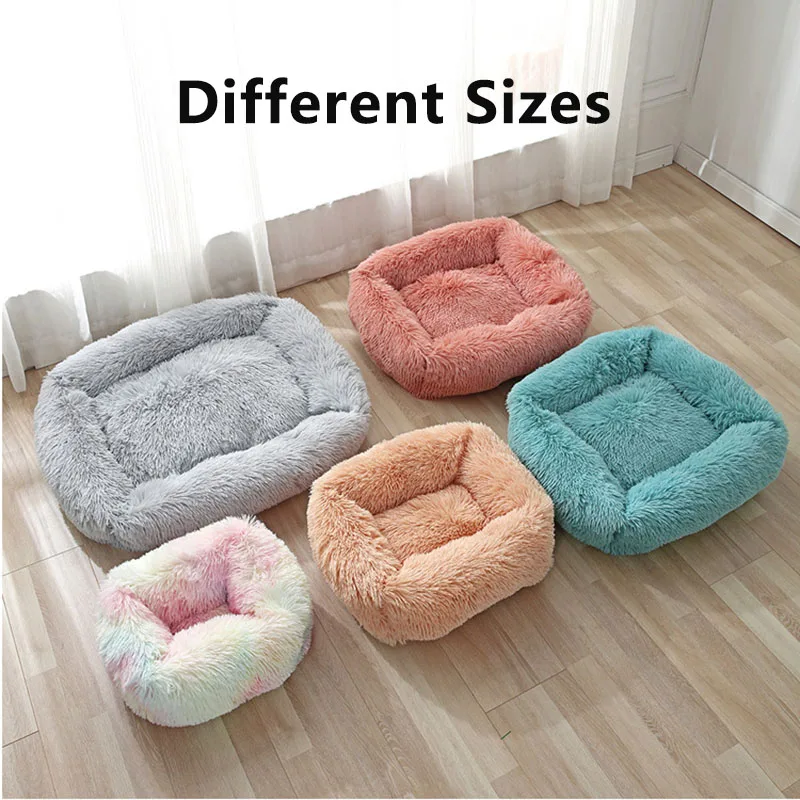 

Dog Long Plush Beds Calming Bed Hondenmand Pet Kennel Mat Cushion Super Soft Fluffy Comfortable Sofa for Large Dog / Cat House