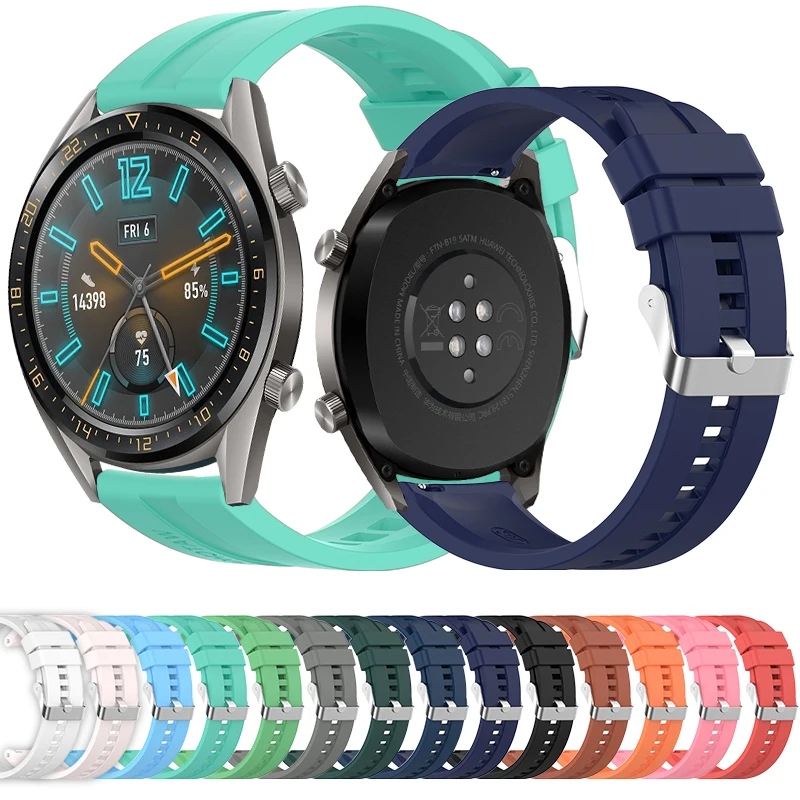 

Strap For Huawei Watch GT Elegant & Active Smartwatch Replacement 22mm Silicone Sport Bracelet Multi Color Wristband Accessories