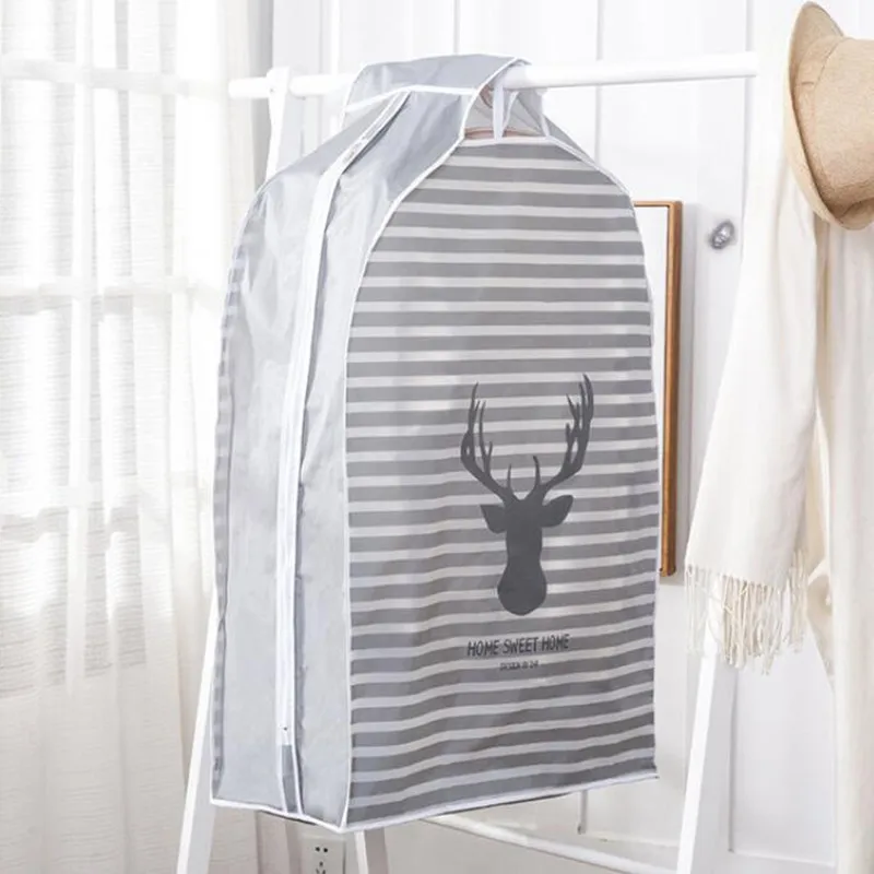 Водонепроницаемость peva молния висячая сумка домашнее хранение одежды Пылезащитная сумка костюм Чонсам пуховик брюки чехол для одежды для защиты от пыли - Цвет: deer
