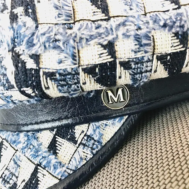 Кепка в стиле женский ремень PU восьмигранной крышкой на весну возраст девочек