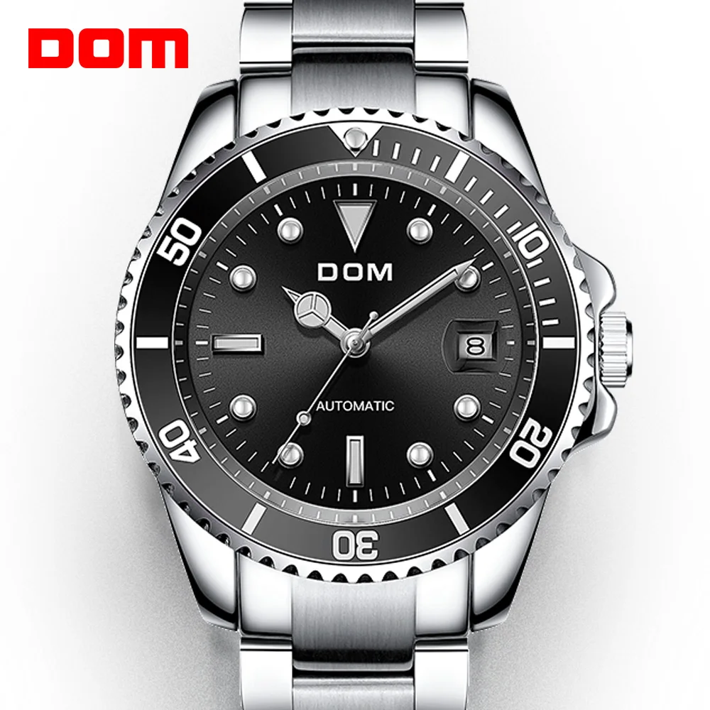 Часы DOM New Water Ghost Series классические часы с черным циферблатом роскошные мужские