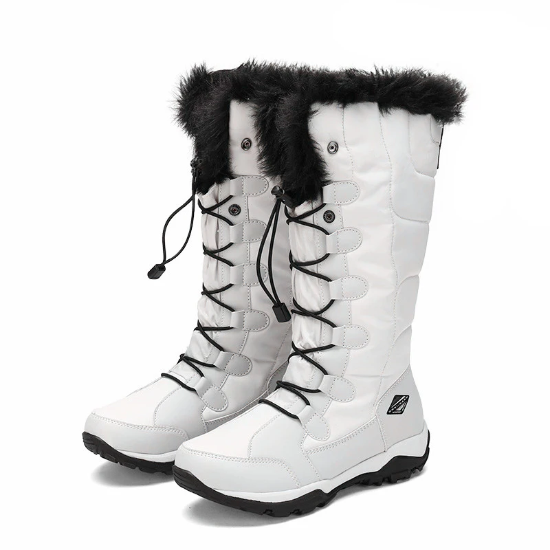 

Women winter outdoor hiking boots ladies waterproof wool liner snow boots women non-slip snow shoes cotton boots for-40c