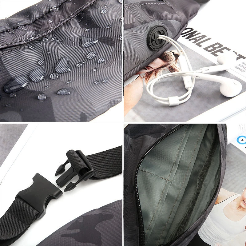 Camouflage Running Belt Bag Military Fan Multifunctional Waterproof Waist Chest Pack Mountaineering Gym Fitness Sports Waistband
