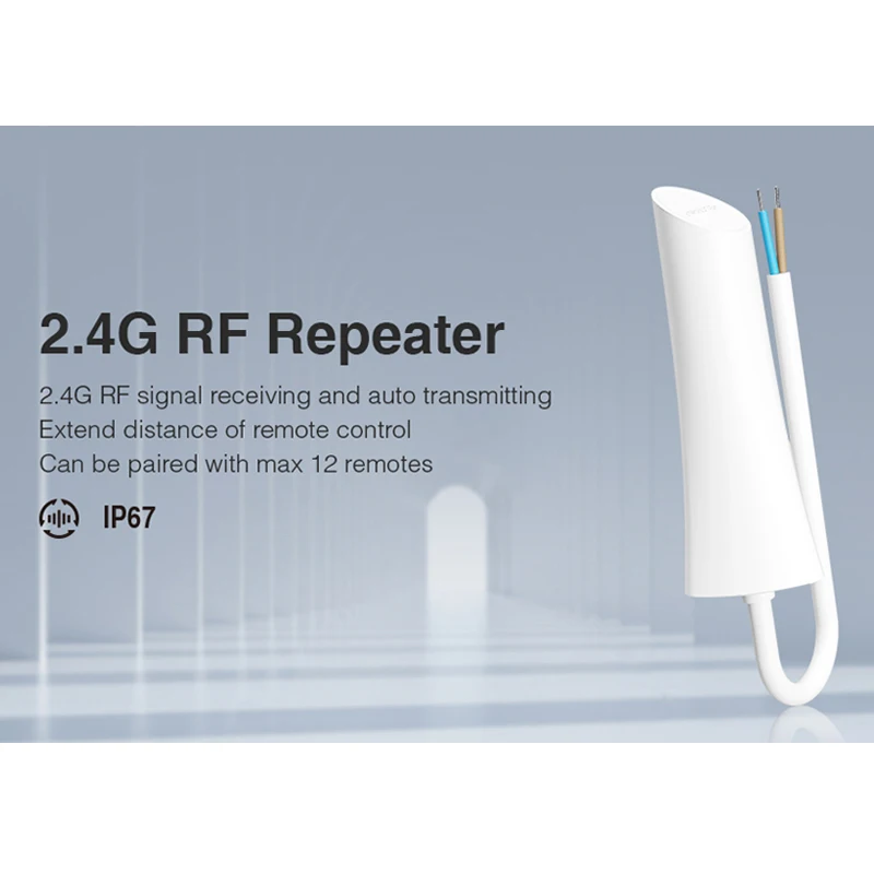 2.4G RF Repeater Waterproof IP67 Support Signal Receiving Transmitting Compatible Miboxer 2.4G Remote Series For Outdoor Lights