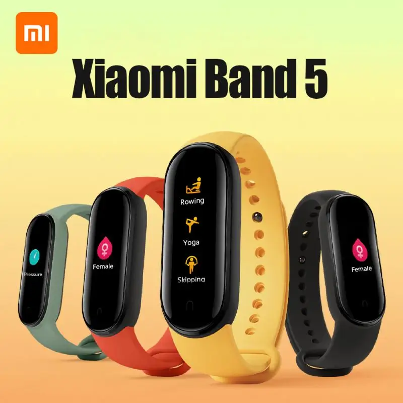 

Xiaomi Mi Band 5 Smart Wristbands 1.1" AMOLED Colorful Screen Sport Smart Bracelet Heart Rate Fitness Tracker 5ATM Waterproof