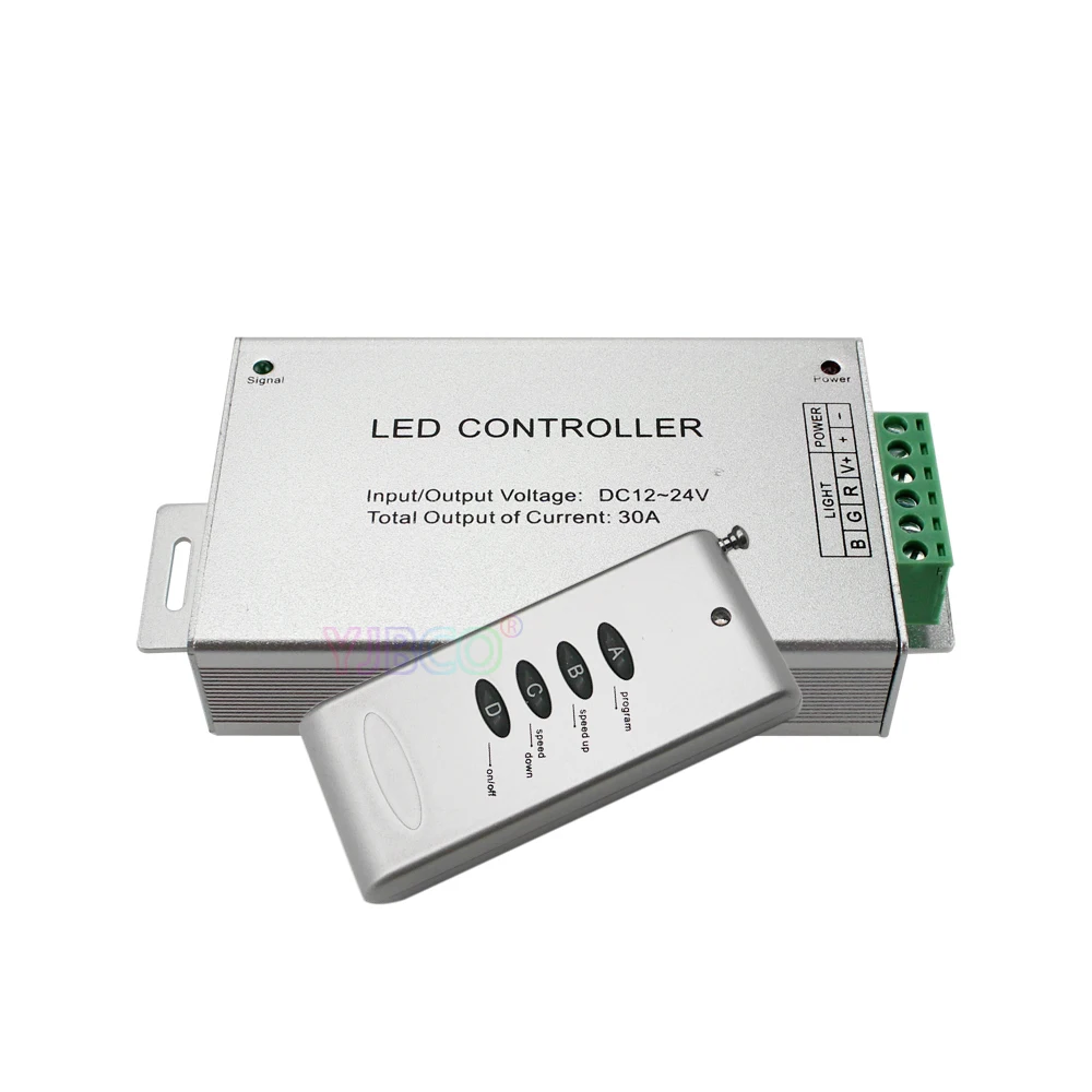 Оптовая продажа DC12 ~ 24V Led контроллер 12A 24A 30A 4 ключа RGB управления Лер RF