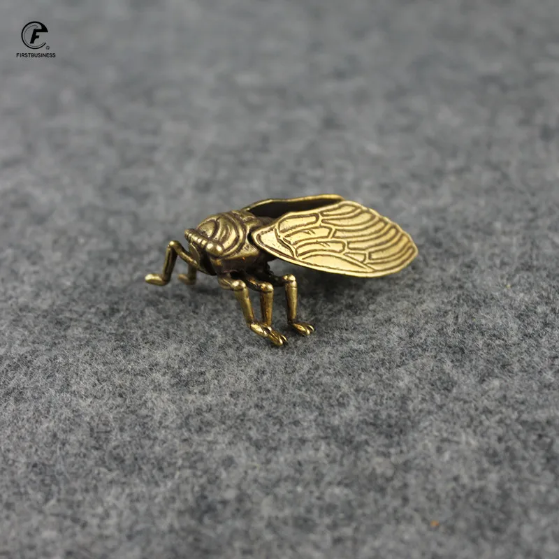 Антикварные медные статуэтки цикады аксессуары для домашнего декора винтажные