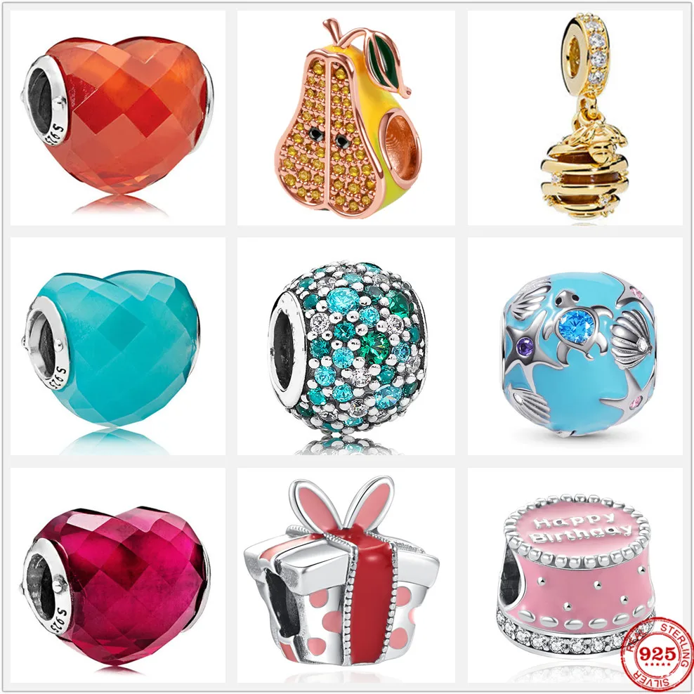 Бусины-шармы из серебра 925 пробы для браслета Pandora |