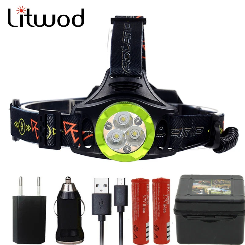 Светодиодный налобный фонарь Litwod Z307307 18650 лм 3 шт.|Налобные LED-фонари| |