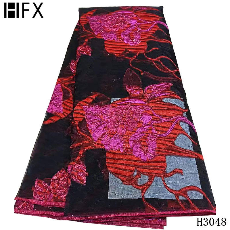 HFX 2020 нигерийские кружевные ткани высокого качества с вышивкой африканская