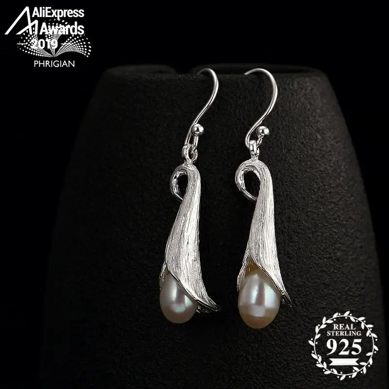 Женские винтажные серьги в стиле барокко S925 из стерлингового серебра 925 пробы с