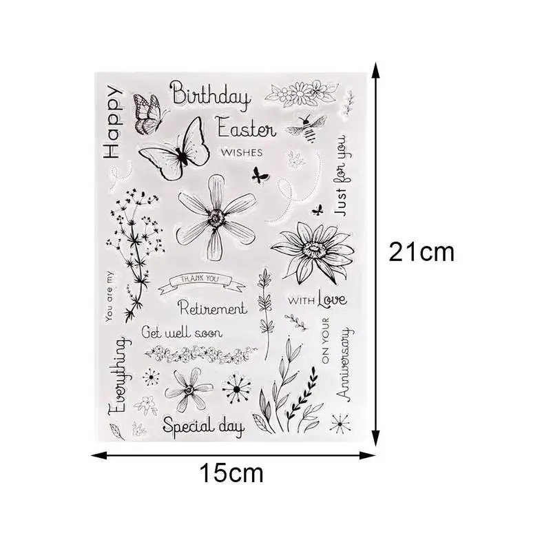 

Transparent Silicone Seal Easter Diy Cake Dessert Baking Decoration Tpr Material 15x21cm