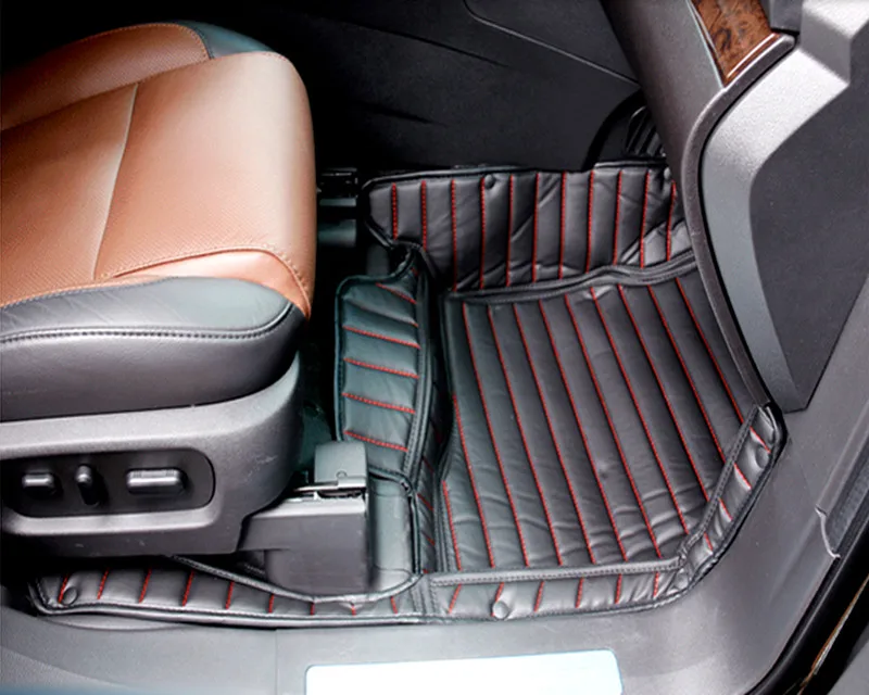 Для Ford Explorer 2011- качество 7 великолепных чехлов для сидений кожаный внутренний коврик для ног Чехлы 4 шт./компл. левым
