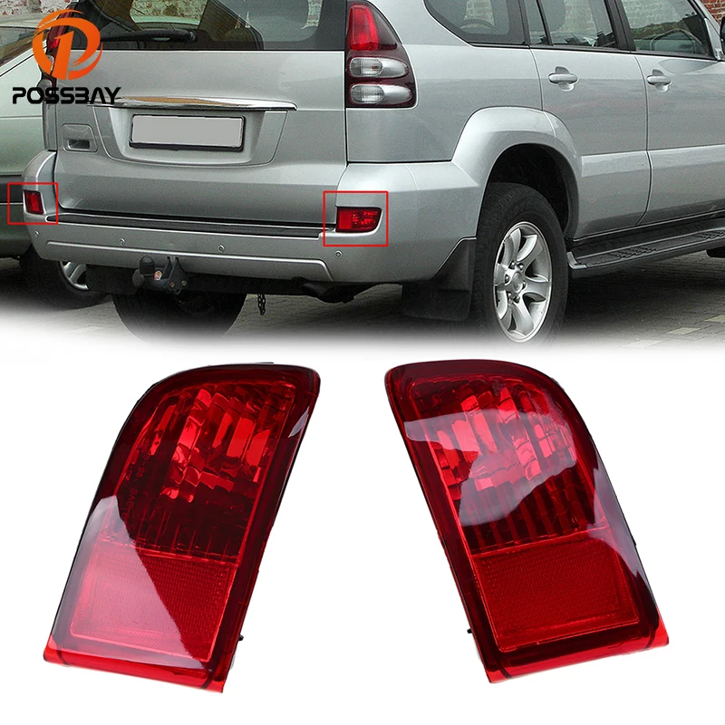 POSSBAY красный объектив заднего бампера отражатель задний противотуманный