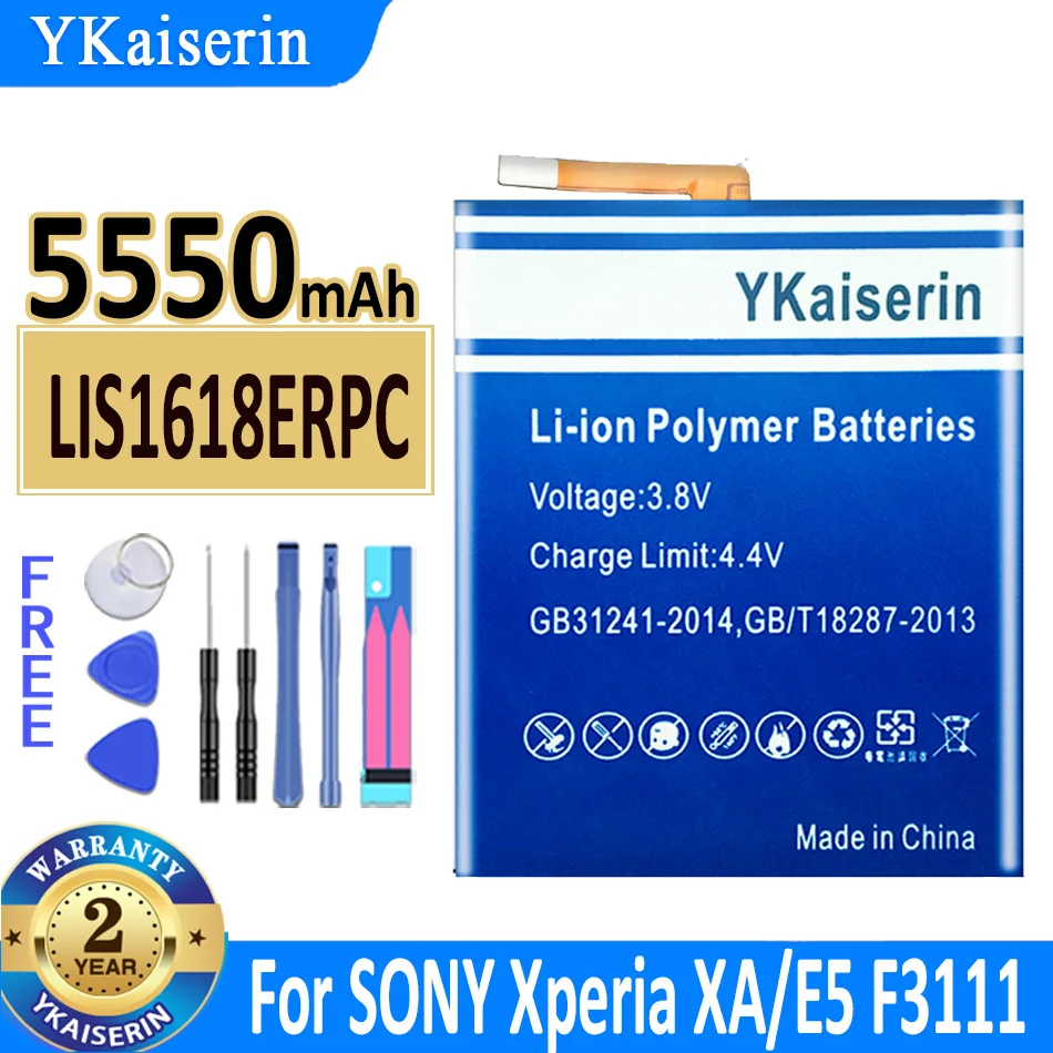 

100% New 5550mAh LIS1618ERPC 1298-9240 Battery For SONY Xperia XA (F3111) E5 F3116 F3115 F3311 F3112 F3313 Cell Phone Batteries