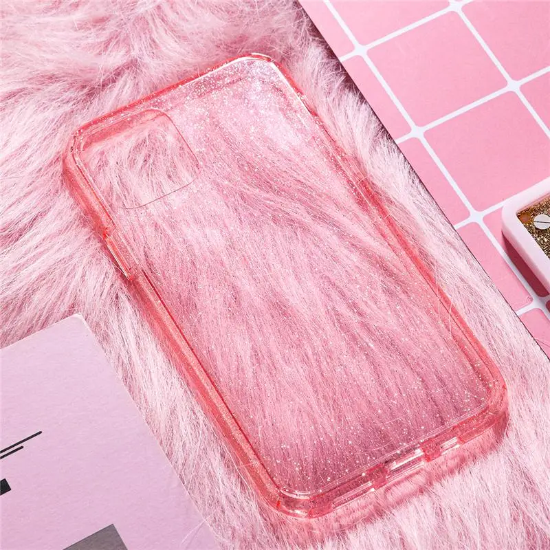 ROCK Мерцающий Порошок прозрачные телефонные чехлы для iPhone 11 XI R Max Bling Star Блестящий мягкий TPU блестящий чехол Coque Funda