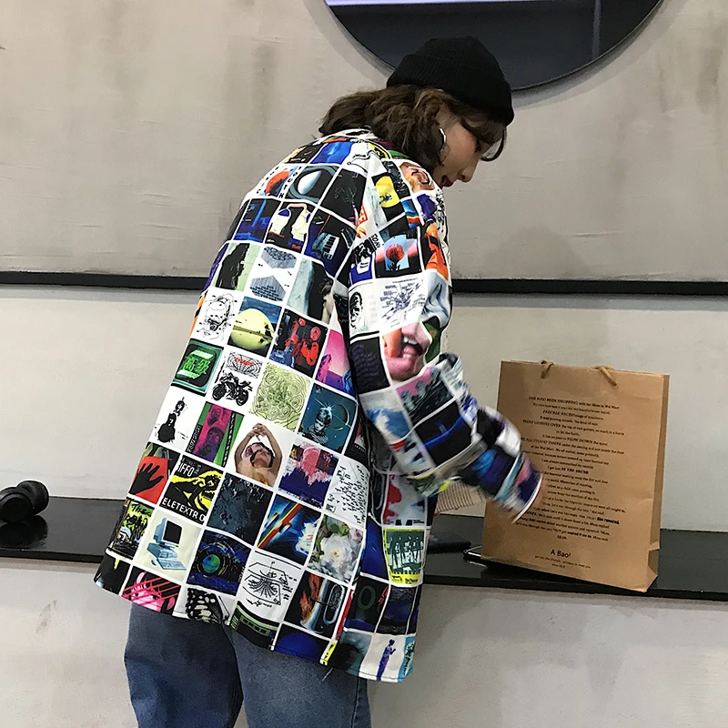 Рубашки женские 2019 новая мода печати Harajuku Женская рубашка с длинным рукавом