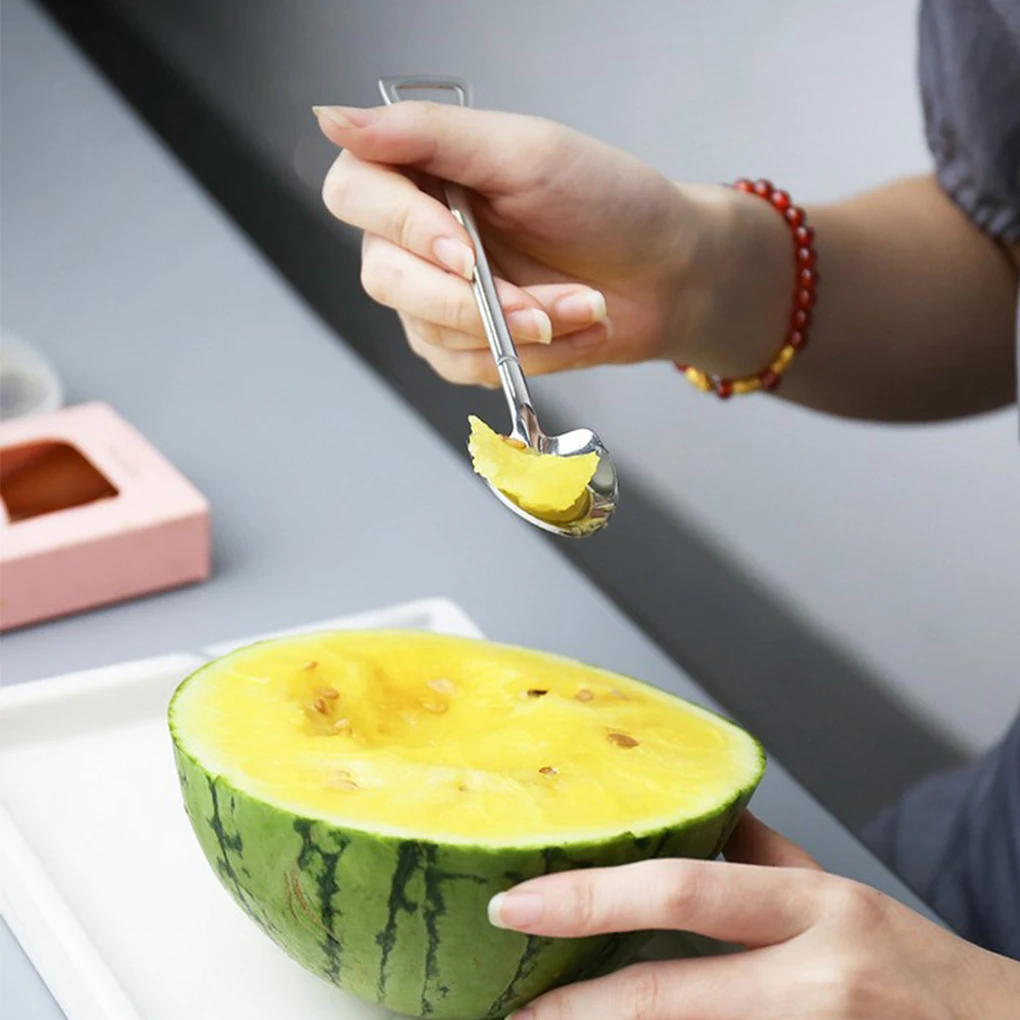 

10PCS Stainless Steel Coffee Spoon Watermelon Shovel Dessert Dessert Spoon Ice Cream Spoon Shovel Shape Shovel Fruit Shovel
