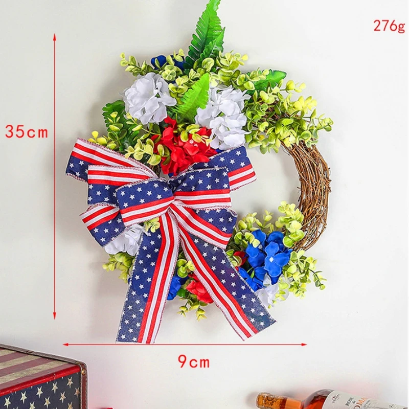 

American National Day Wreath Independence Day Butterfly Cyclone Door Pendant Window Scene Scenic Accessories - Card Lish T T