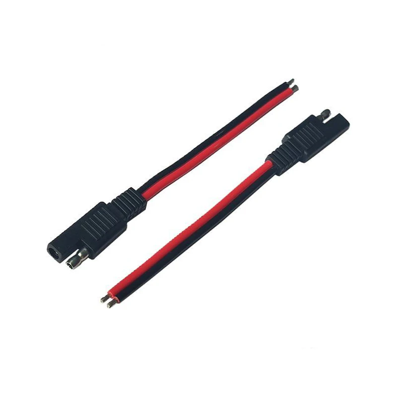 2PCS 15CM SAE 2 Pin Quick Connector Disconnect Plug 14AWG SAE Extension Cable Wire Harness for Motorcycle Generator Solar Panel