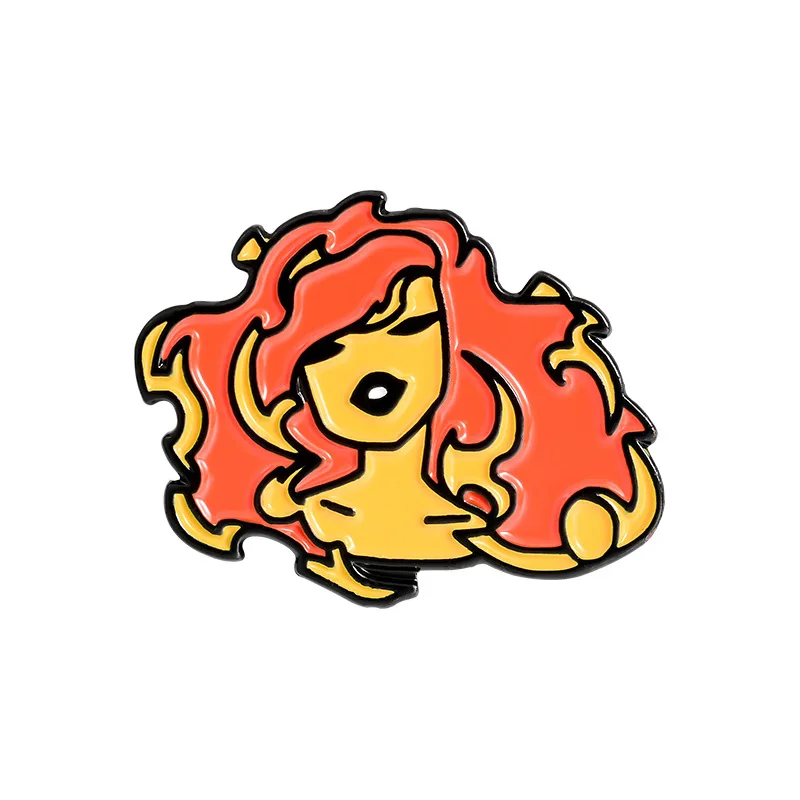 

Cartoon Creative Pin Badge Anime Character Fashion Personality Sea Girl Collar Bag Accessories Paint Brooch Give a Friend Gift