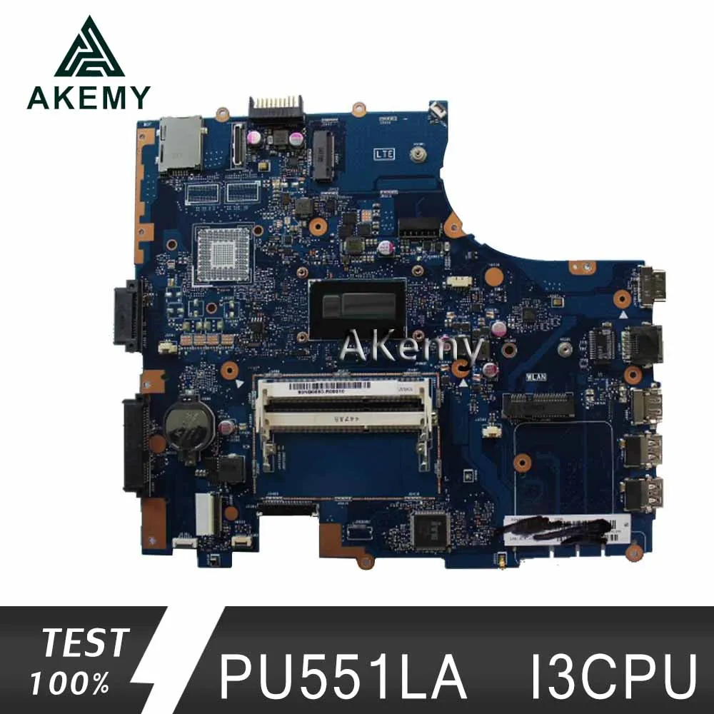 

Akemy PU551LA материнская плата для ноутбука For Asus PU551LD P551L PU551LA PRO551L тест оригинальный mianboard i3 CPU